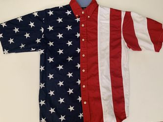 Patriotic Button T- Shirt