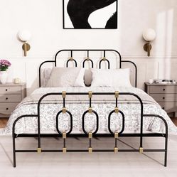 Brand New Full Size Modern Platform Bed Frame with Headboard and Footboard and Adjustable Height