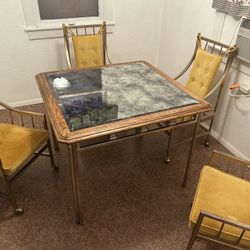 1940’s Velvet Dining/Card Table Set