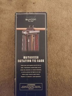 OBO) Buxton motorized rotating tie rack