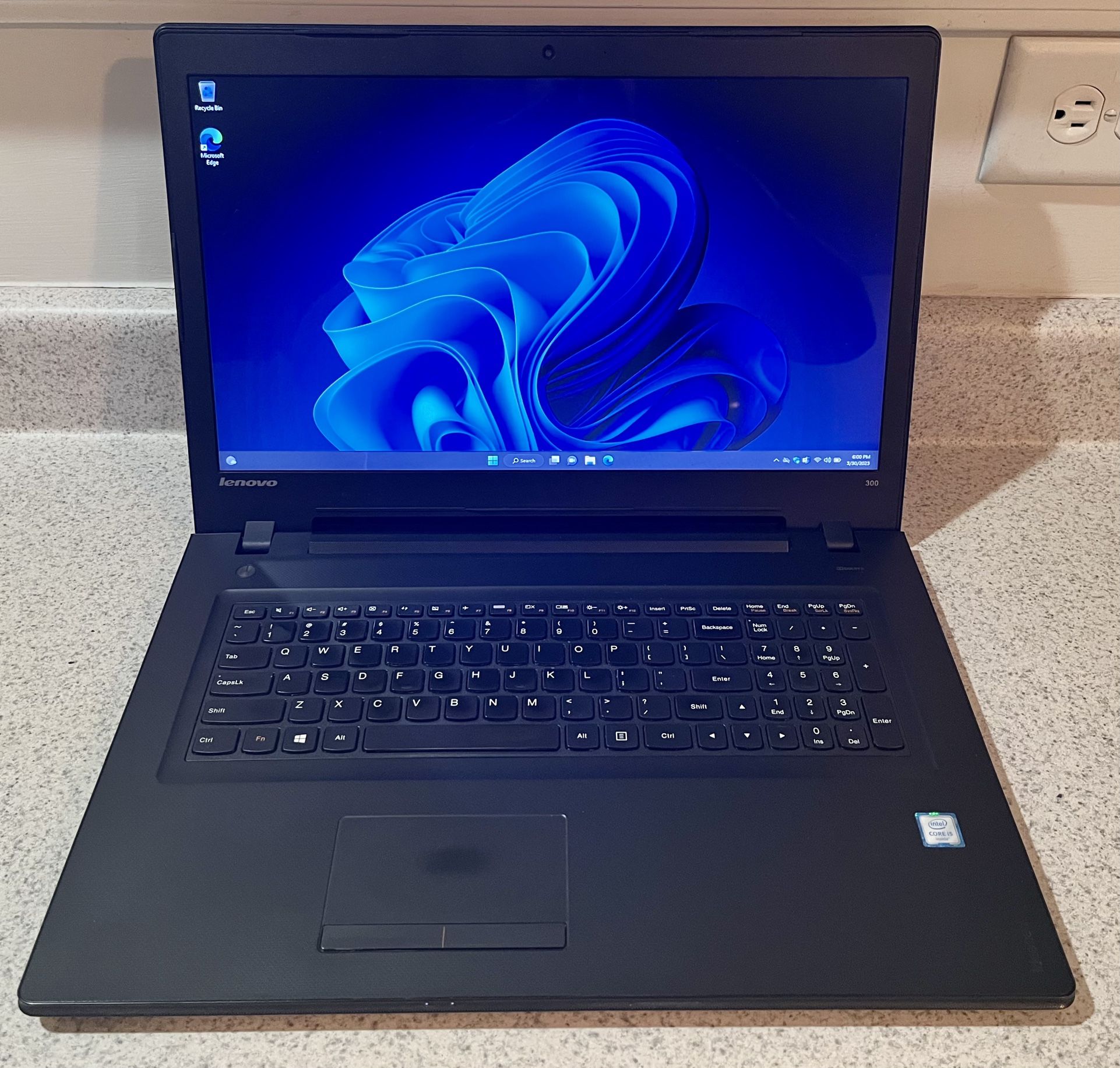 Lenovo Ideapad 300-17ISK . 2.3GHz i5 Dual-Core Processor. 16GB Ram. 250GB SSD