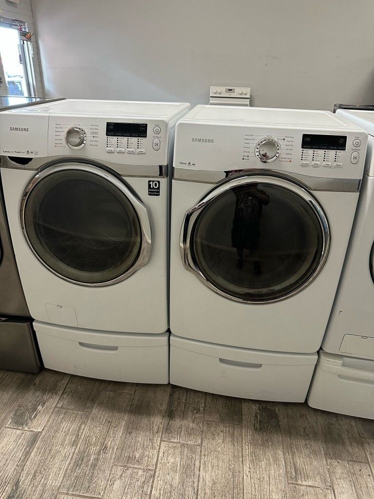 Samsung XL capacity washer and dryer set electric used