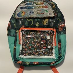 Child’s Jungle Friends Stationary Backpack NEW with Tags