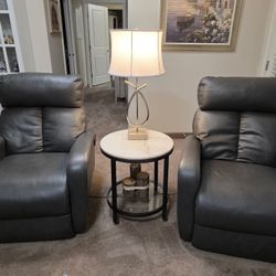 Grey Recliner Chairs-electric 