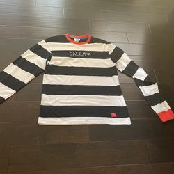 SALEM7 long sleeve black and white stripped