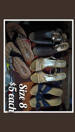 Women's Size 8 Sandals and Heels Lot
