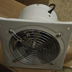 8 in. 500CFM 110V 7-Blades White Cast Iron Electric Powered Exhaust Attic Fan, Ventilation Fan for Kitchen or Bathroom