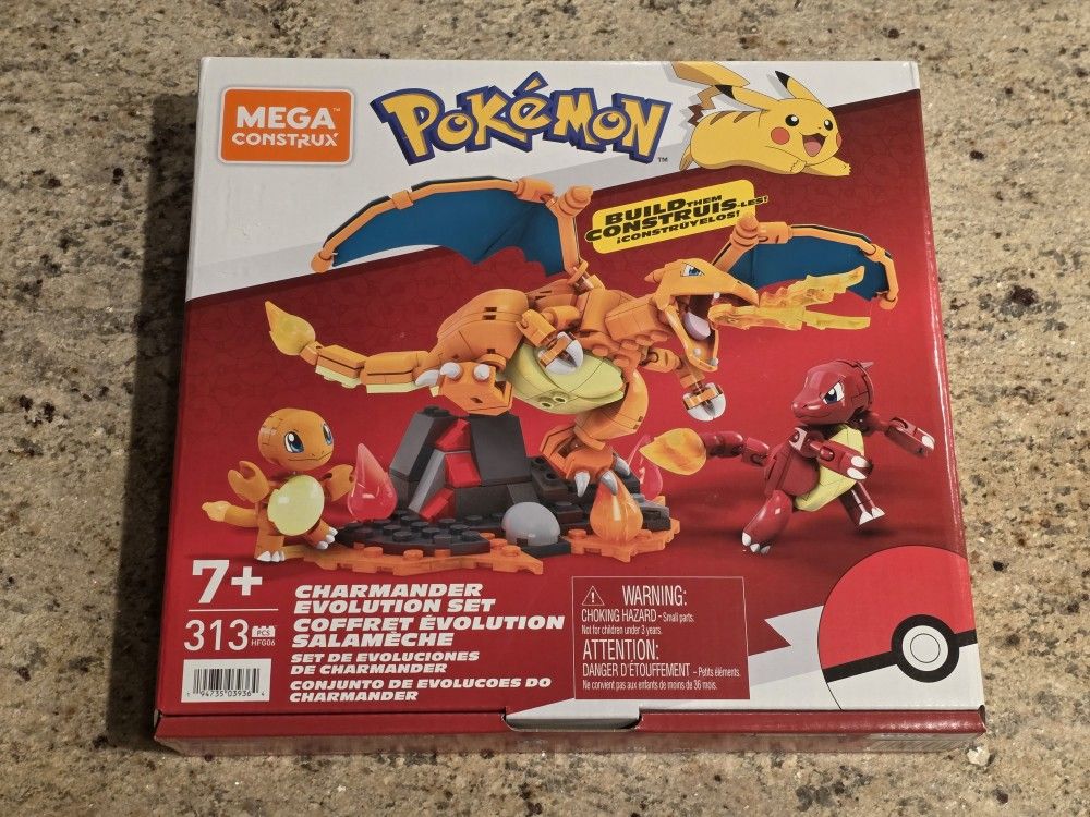 Mega Construx Pokemon Charmander Evolution Set