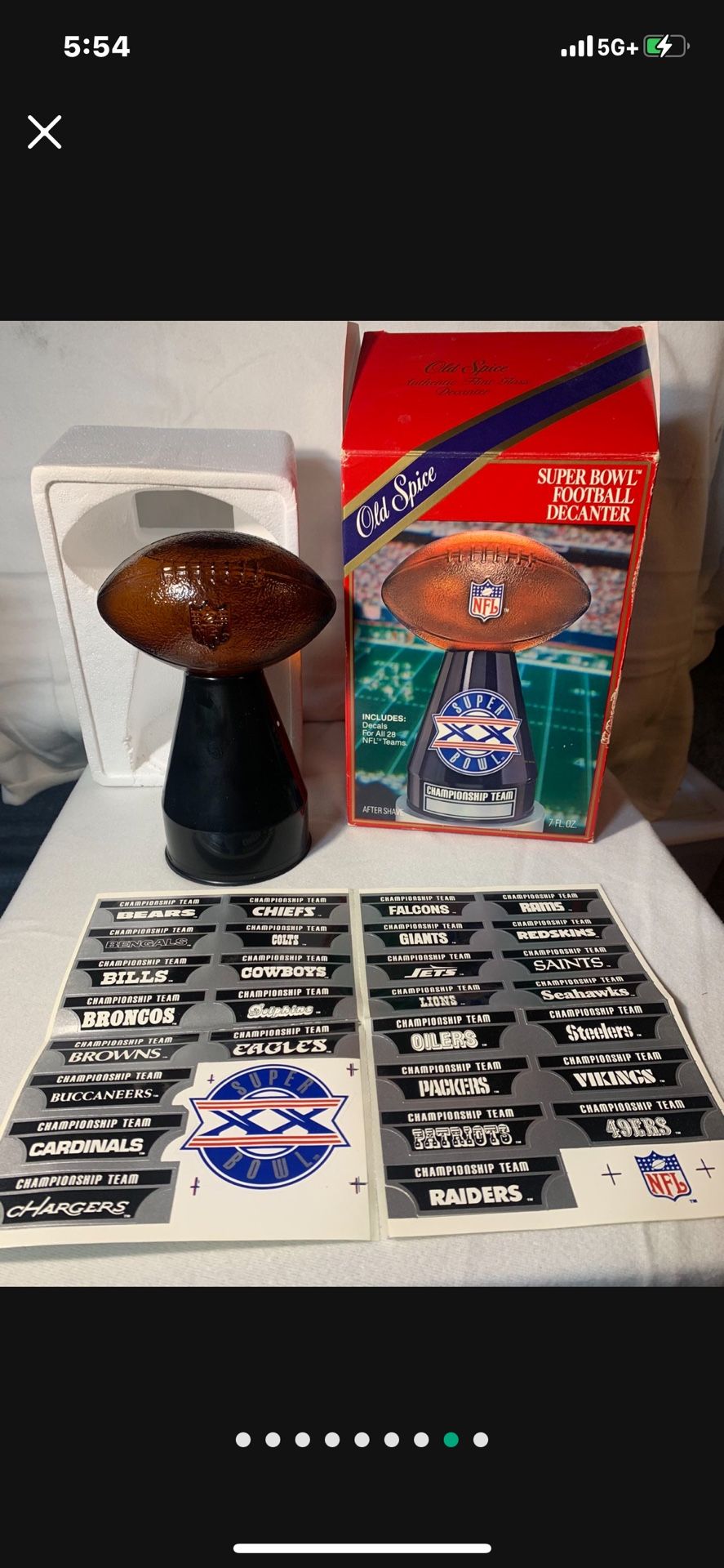 Vintage NFL Mens Cologne Old Spice