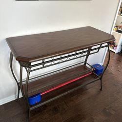 Bordeaux Console Wine Table - Black, Brown