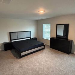 NEW BLACK & GRAY PLATFORM BED FRAME WITH MATTRESS DEAL!!!
