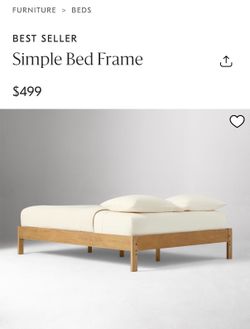 West Elm Simple Bed Frame Queen Best Seller Toasted Oak