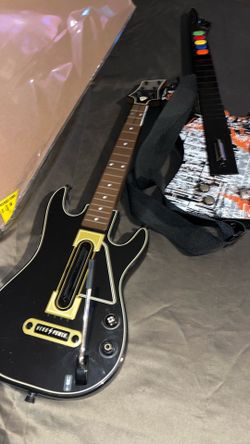 No dongle for both!!Psyclone Essentials The Budokan Wireless Guitar PS2-$25 and Guitar Hero Live Controller Model 0000 654 PS3 PS4 Xbox 360 Xbox One-$