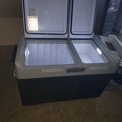 12 Volt Refrigerator Car Fridge - 40QT(38L) Dual Zone Electric Cooler, Car Refrigerator -4℉~68℉, Portable Refrigerator 12/24V DC 100-240V A