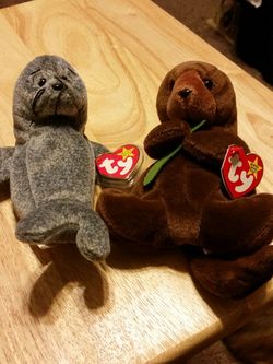 Seals and otters beanie baby