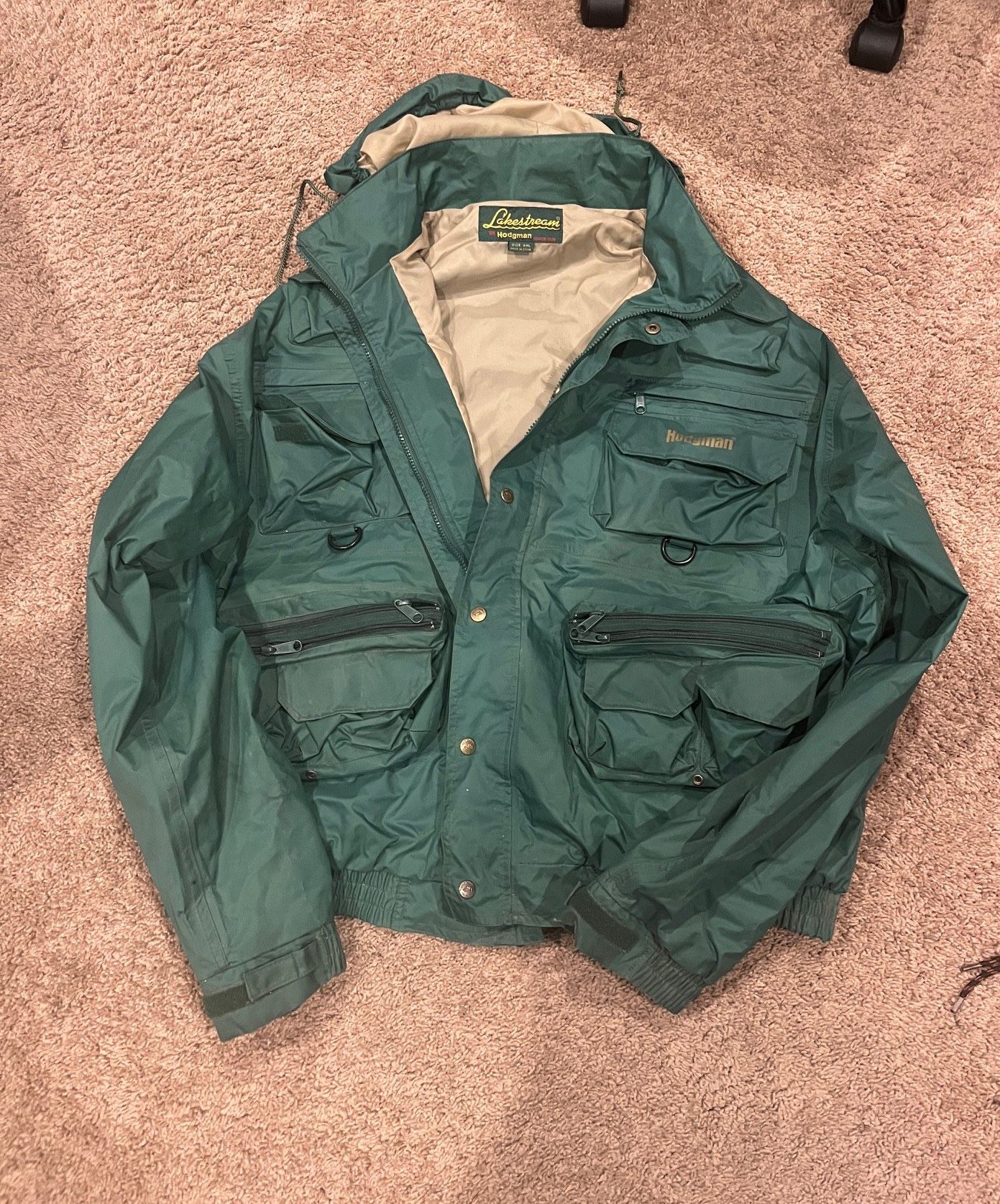 Hodgman Lakestream Men’s XXL Waterproof Wading Jacket With Hood