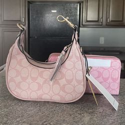 2pc shoulder bag and crossbody bag set