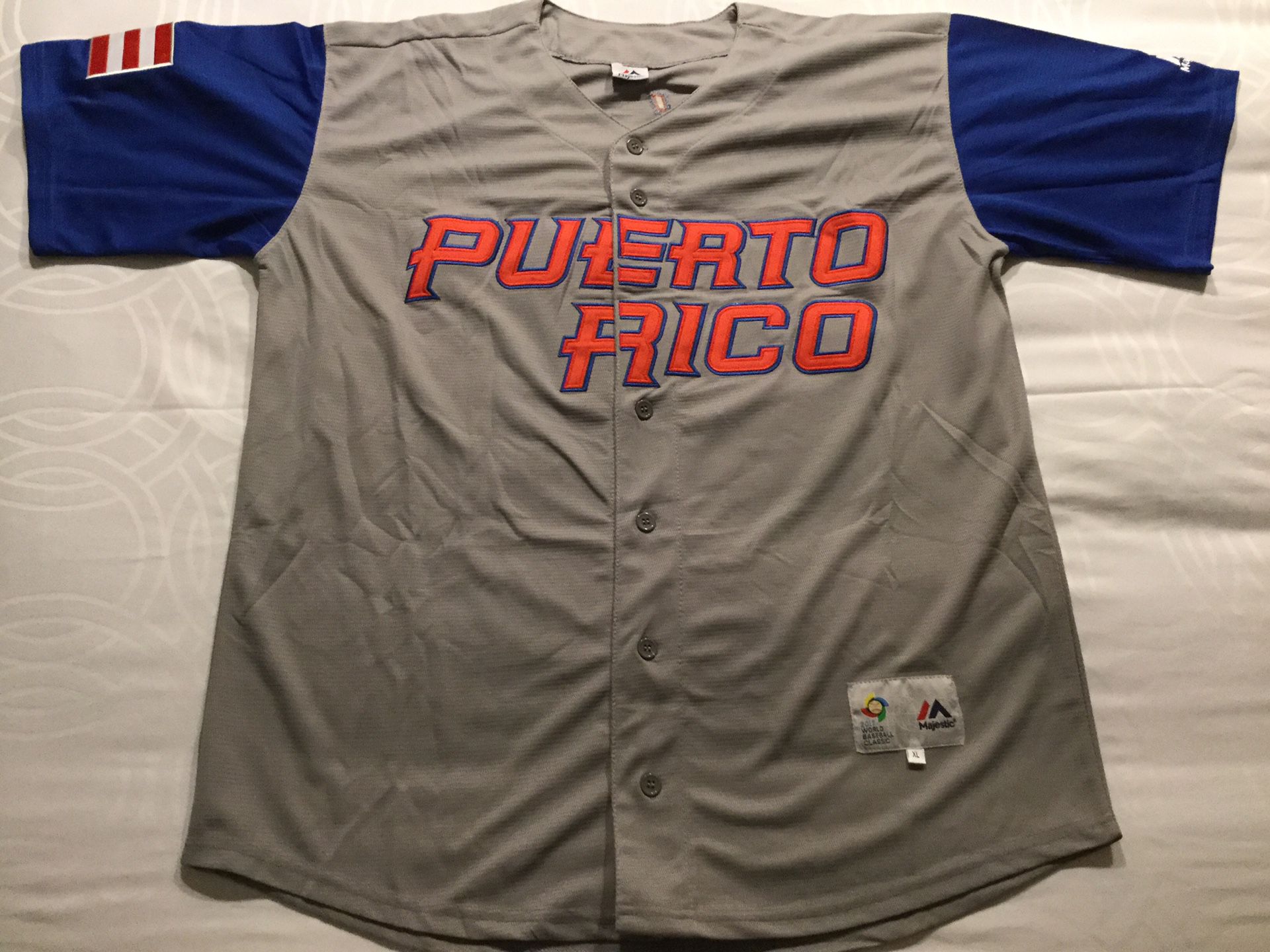 Cubs Baez Puerto Rico World Baseball Jersey / XL