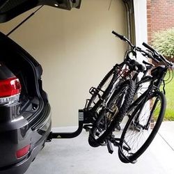 (NEW) $109 KAC (2-Bike) Rack for SUV, Cars, Hatchback Mount fit 2” Anti-Wobble Hitch, Heavy Duty Bicycle Carrier