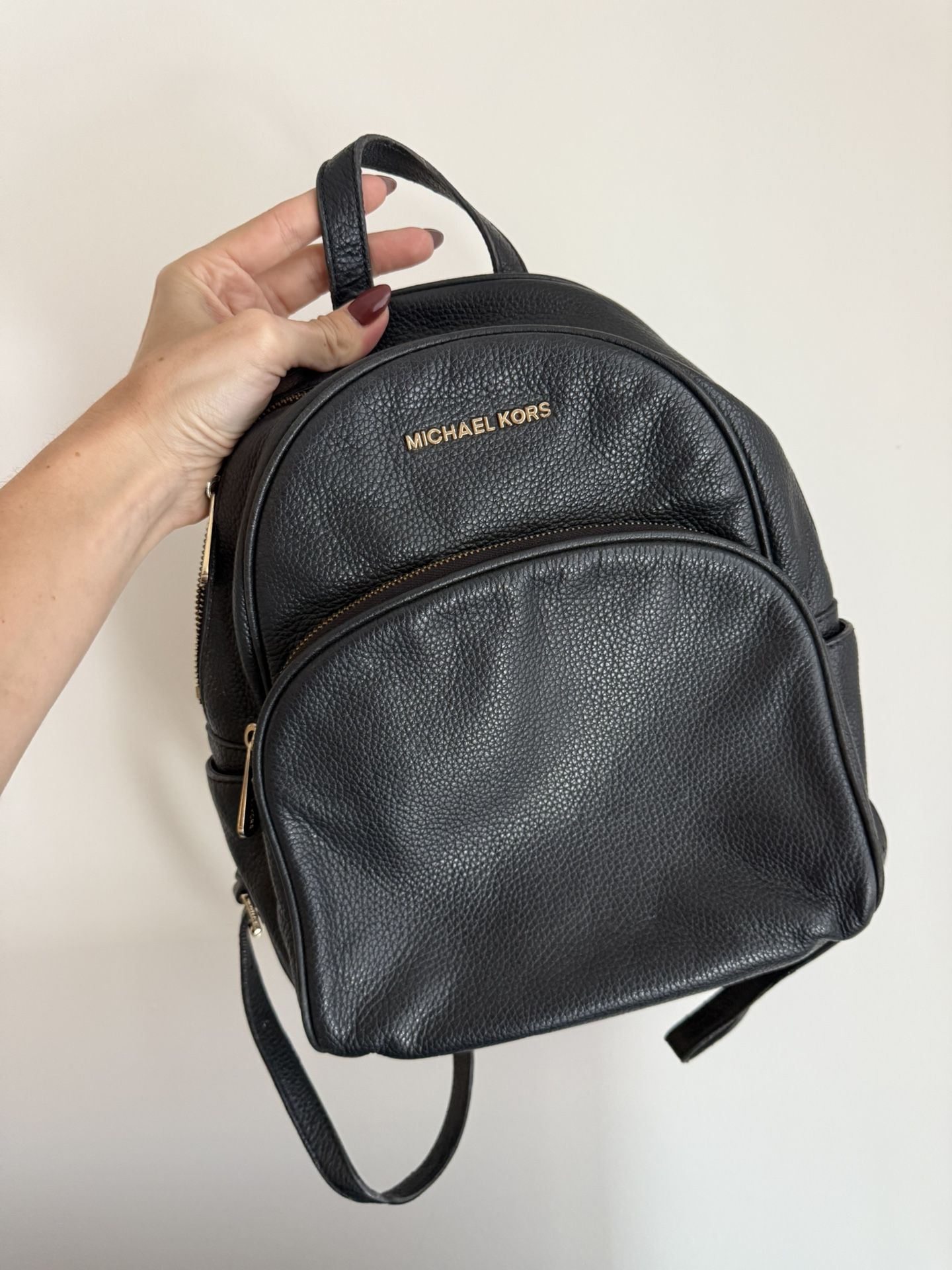 Black Leather Backpack 