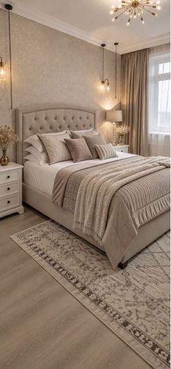 New in box ✅King bedframe Dark Gray Upholstered Bed FABRIC Nailhead trim