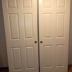 Modern White Sliding Closet