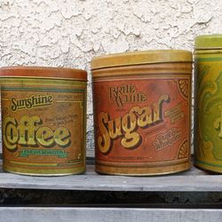 Vintage Ballonoff Canister Tins Stackable