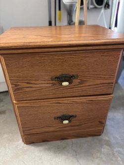 Vintage side table Oak