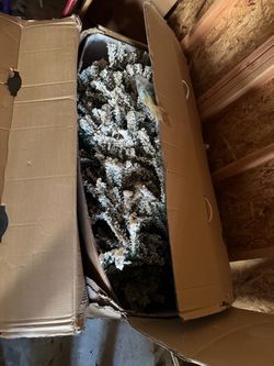 7.5 ft. Starry Light Pre-Lit LED Flocked Fraser Fir Christmas Tree (Home Depot)