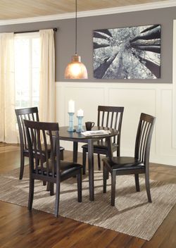 Hammis Dark Brown Dining Table and 4 Chairs (Online Special Price)