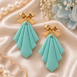Fan Handmade Polymer Clay Earrings