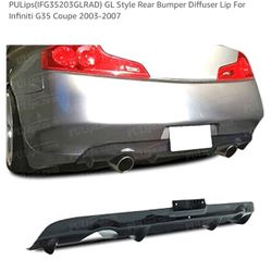 PULips(IFG35203GLRAD) GL Style Rear Bumper Diffuser Lip For Infiniti G35 Coupe 2003-2007