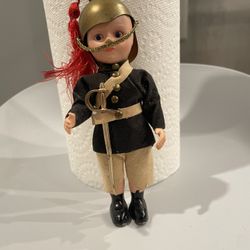 Vintage 1960's  British Soldier Queen's Royal Guard- Brass Helmet and Sword 7''