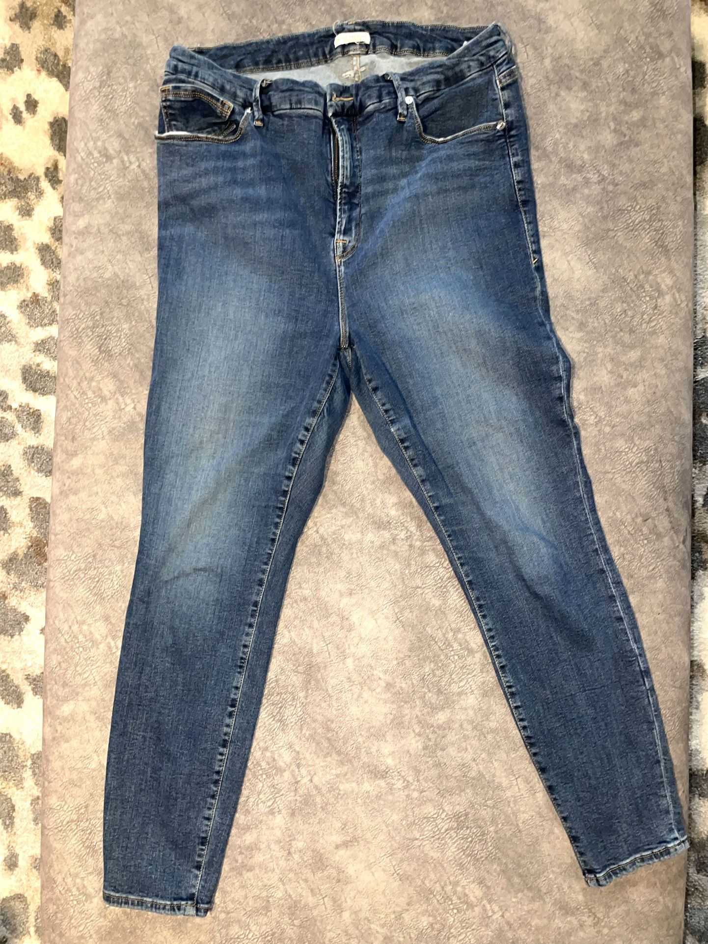 Good American Dark Blue Skinny Jeans Size 18