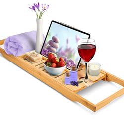 Luxuary Bamboo Bathtub Caddy