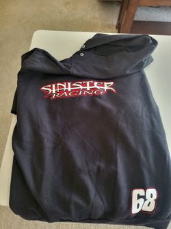 Mens XL -Logo'd "SINISTER" Race Team Hooded sweatshirts
