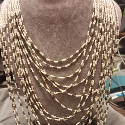 Multi-Strand Layered Beaded Necklace