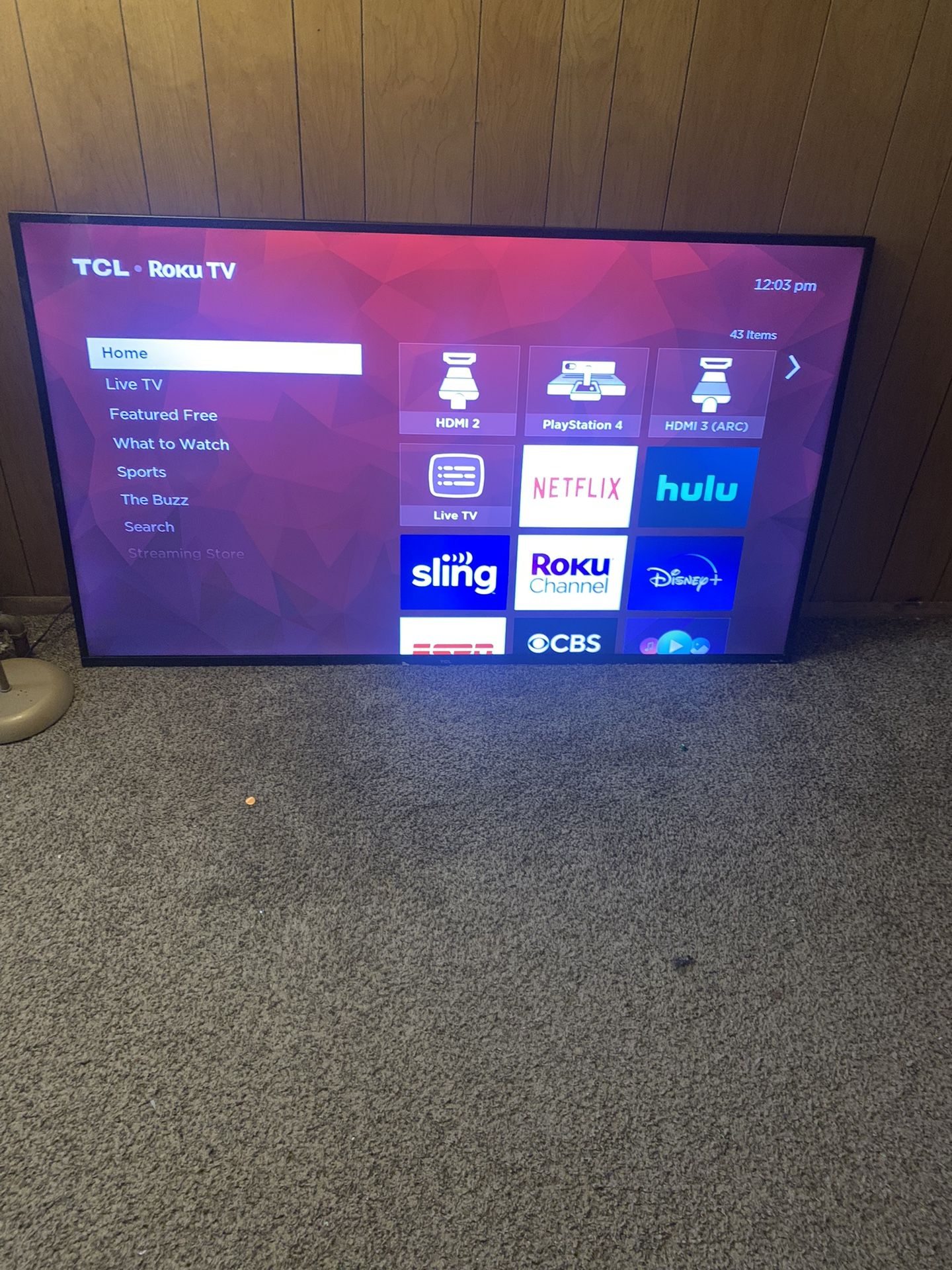 65” TCL Roku Tv