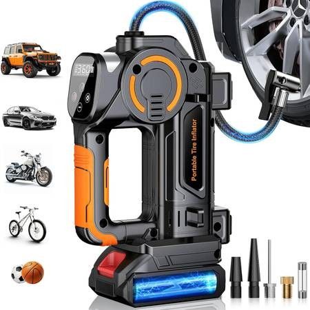 Brand New Portable Tire Inflator 160PSI 21V Car Truck Bike Auto Shut Off