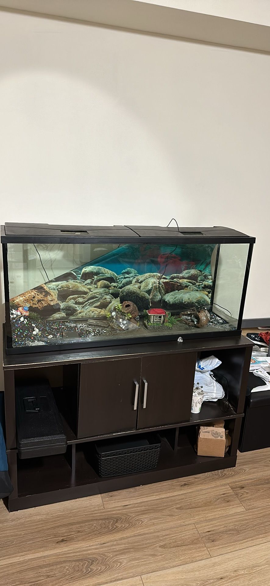 55 GALLON FISH TANK AQUARIUM WITH STAND FOR SALE