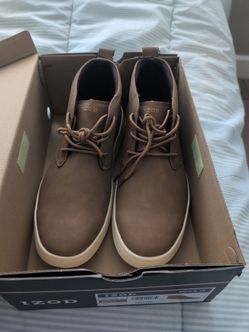 Mens izod memory foam brown shoes