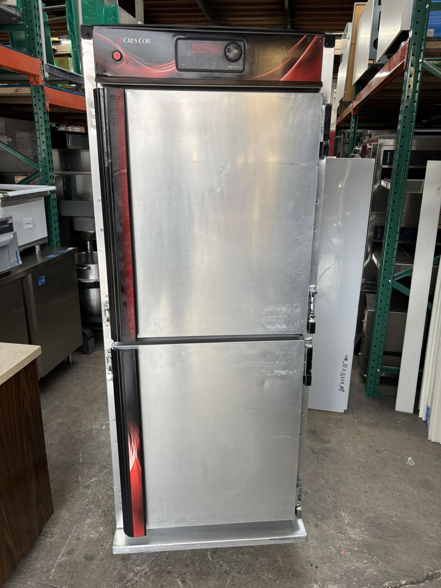 Crescor Heated Cabinet Food Warmer NSF USA 120v On Wheels Commercial Holding Warming Hot Box Sheet Tray Water Pan Dual Size