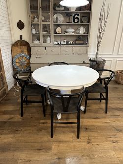 Wishbone dining chairs made of wood set of 5