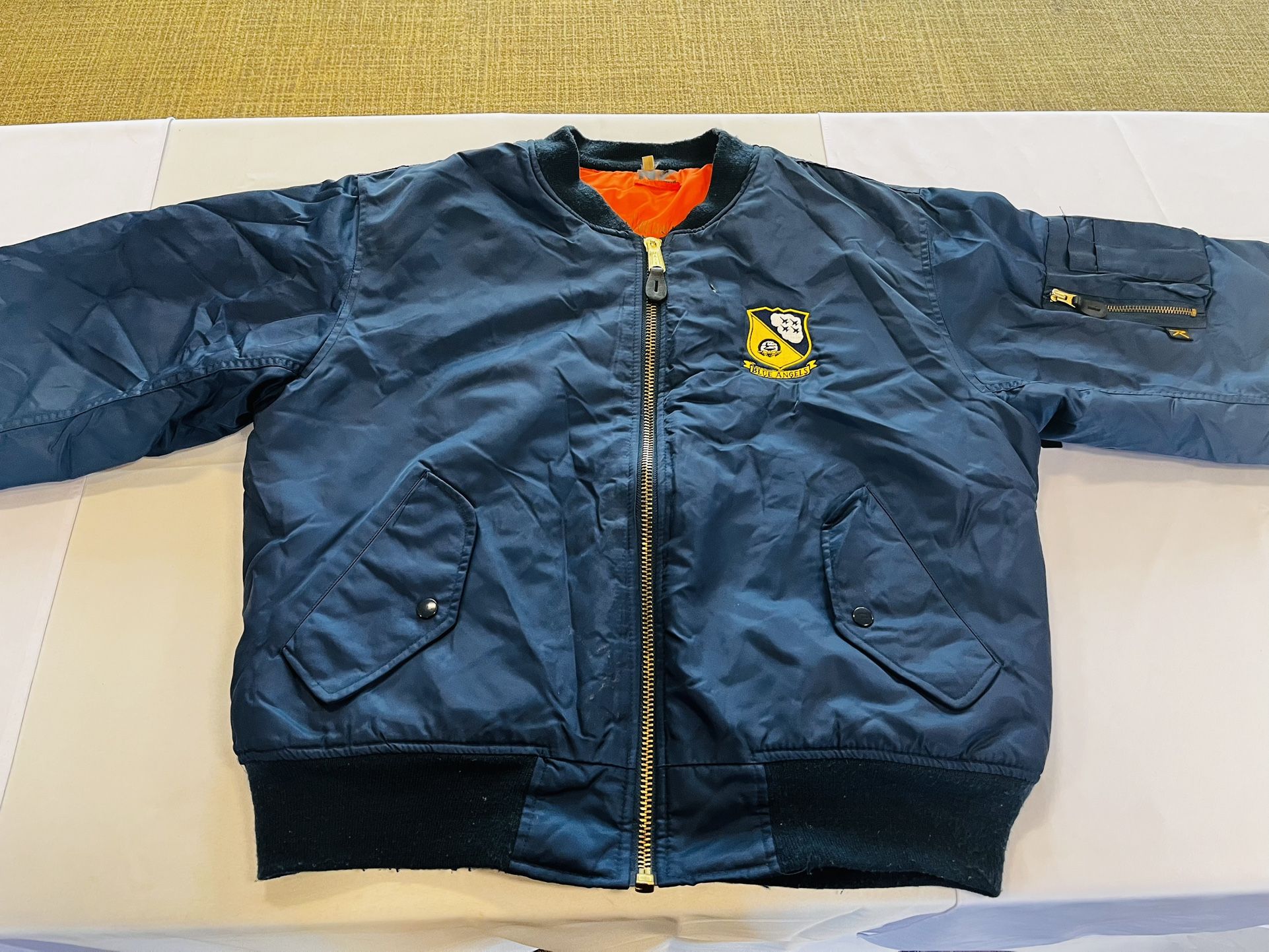 Vintage Air Force Blue angels bomber jacket M