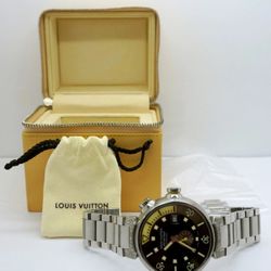 Louis Vuitton Tambour Diver Q1031 Date Stainless Steel 44MM Men's Automatic