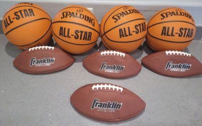 New Basketball And Footballs