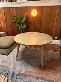 47” Round hardwood table 30” tall