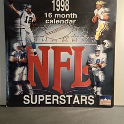 Vintage 1998 NFL Superstars 16 Month Calendar 