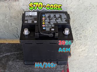 AGM Car Battery Group Size 140r/H4