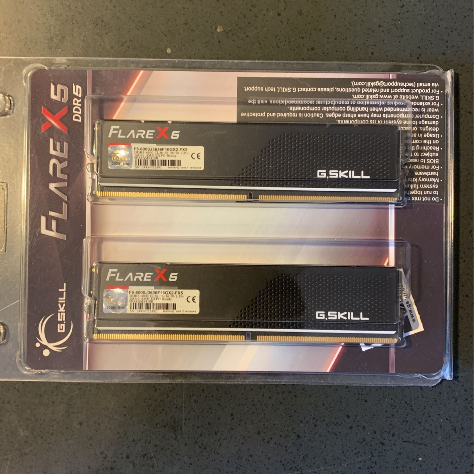 DDR5 RAM 32GB 2x16 6000Mhz